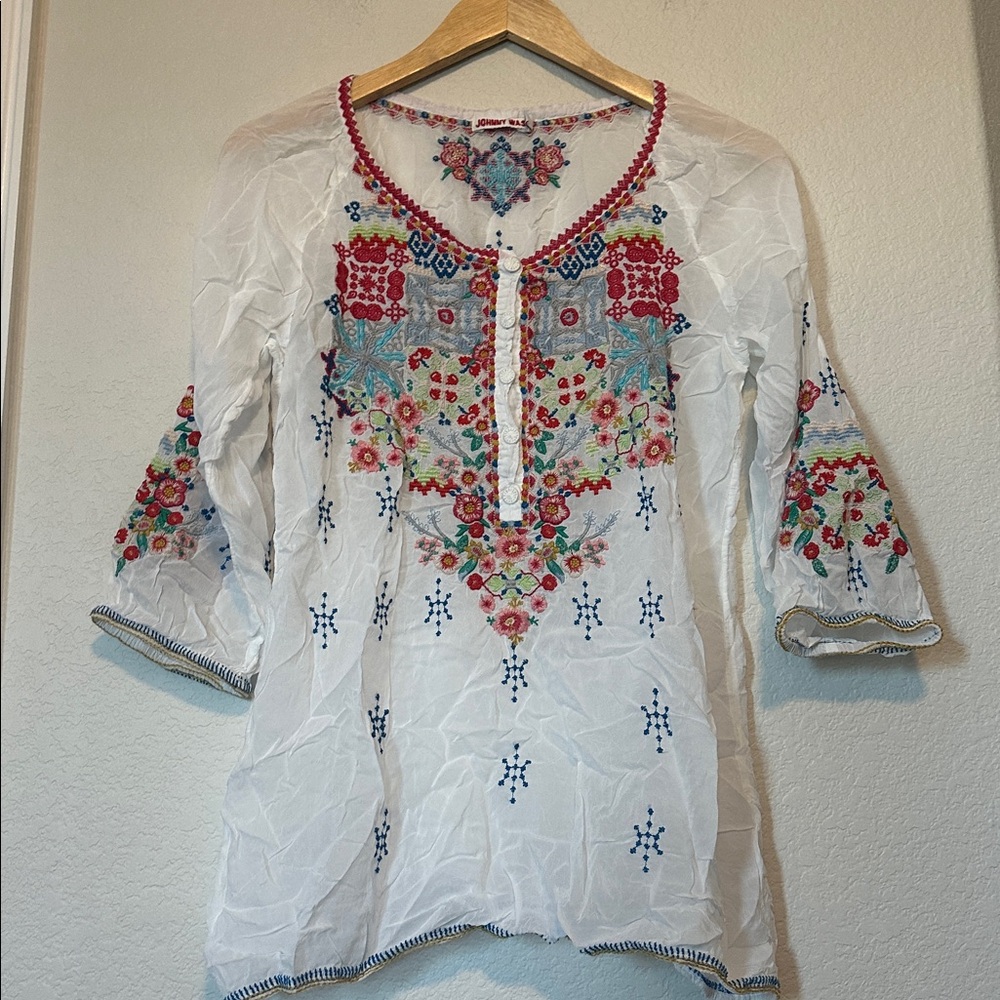 Johnny Was Muna Embroidered Tunic